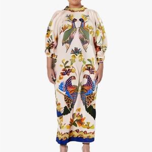 Never worn Multicolor Peacock Print Dress